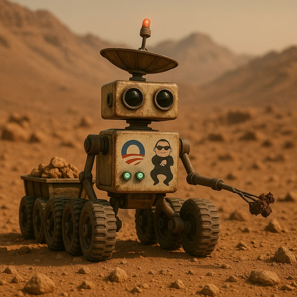 In honor of Curiosity, the forgotten robot explorer sent to Mars in 2012, still tirelessly working, silently wandering the red planet, all alone, and lonely. (Curiosity's actual photo on the 2nd slide.) picture 1 of 2
