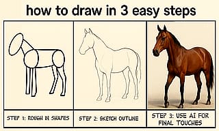 How To Draw in 3 Easy Steps!'
