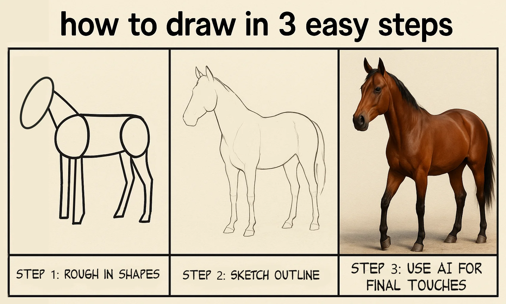 How To Draw in 3 Easy Steps! picture 1 of 1