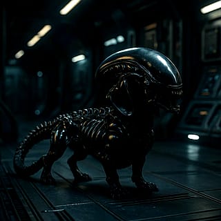 If my dachshund was a xenomorph'
