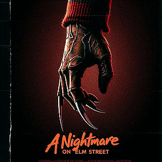 I asked for a simplistic poster of A Nightmare On Elm Street with a reconfigured glove'