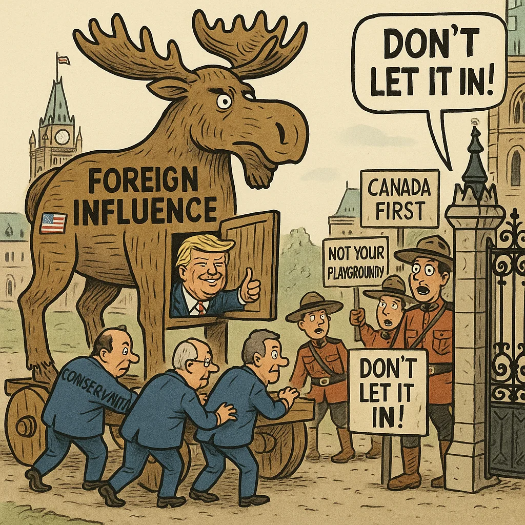 US - Canada Election Political Cartoon picture 1 of 1