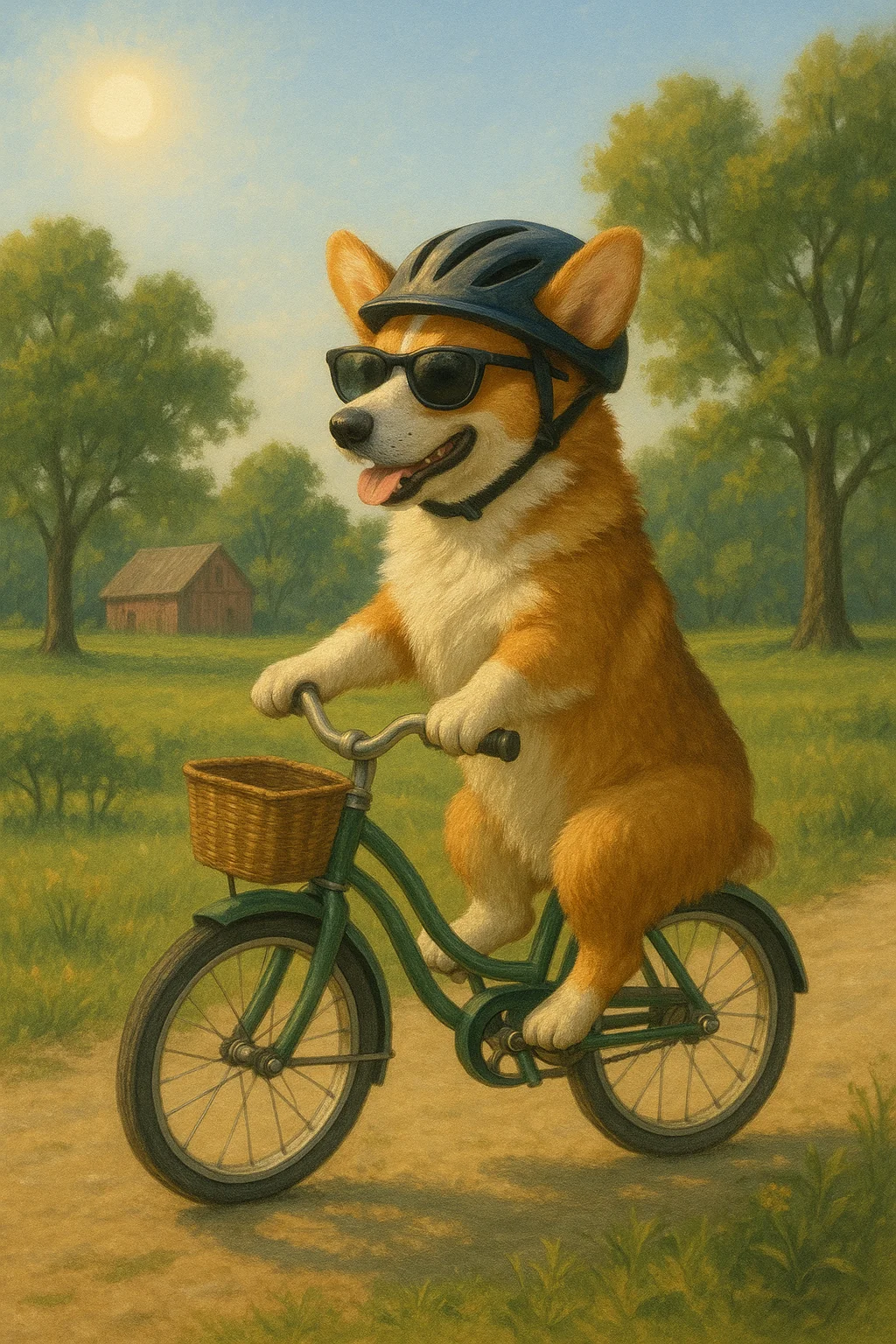 Corgi on Bicycle picture 1 of 1