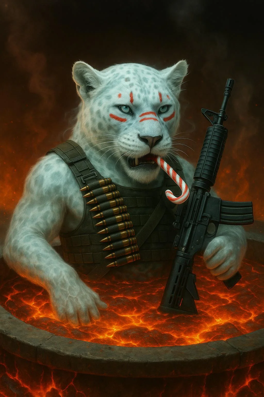 Ghost Jaguar in a lava hot tub picture 1 of 1