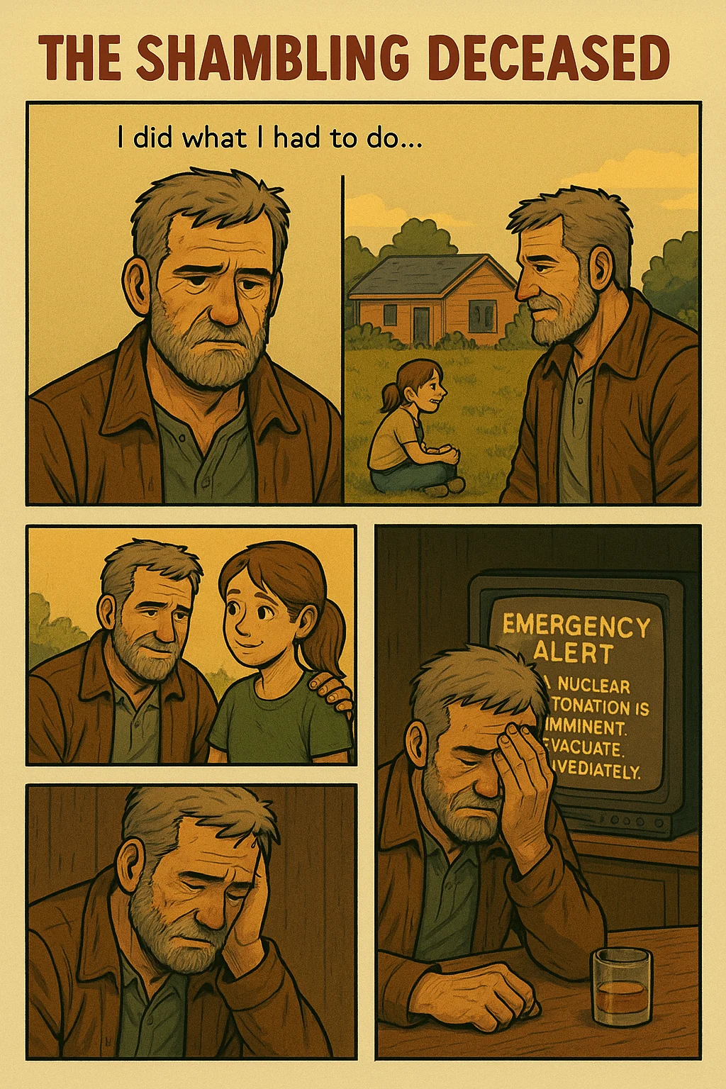 "The Shambling Deceased" a parody zombie comic made with AI. picture 3 of 14