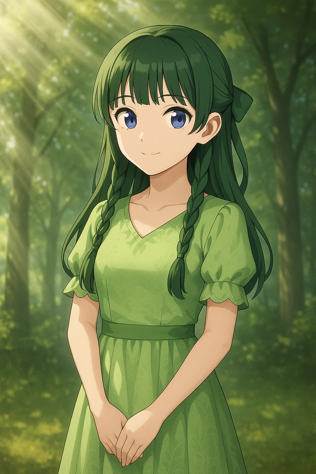 A girl with green hair. picture 2 of 2