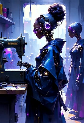 Cyberpunk seamstress'