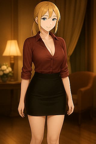 A pretty office lady'