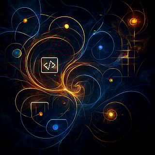 chatGPT asked to create a self reflective piece of abstract art.'