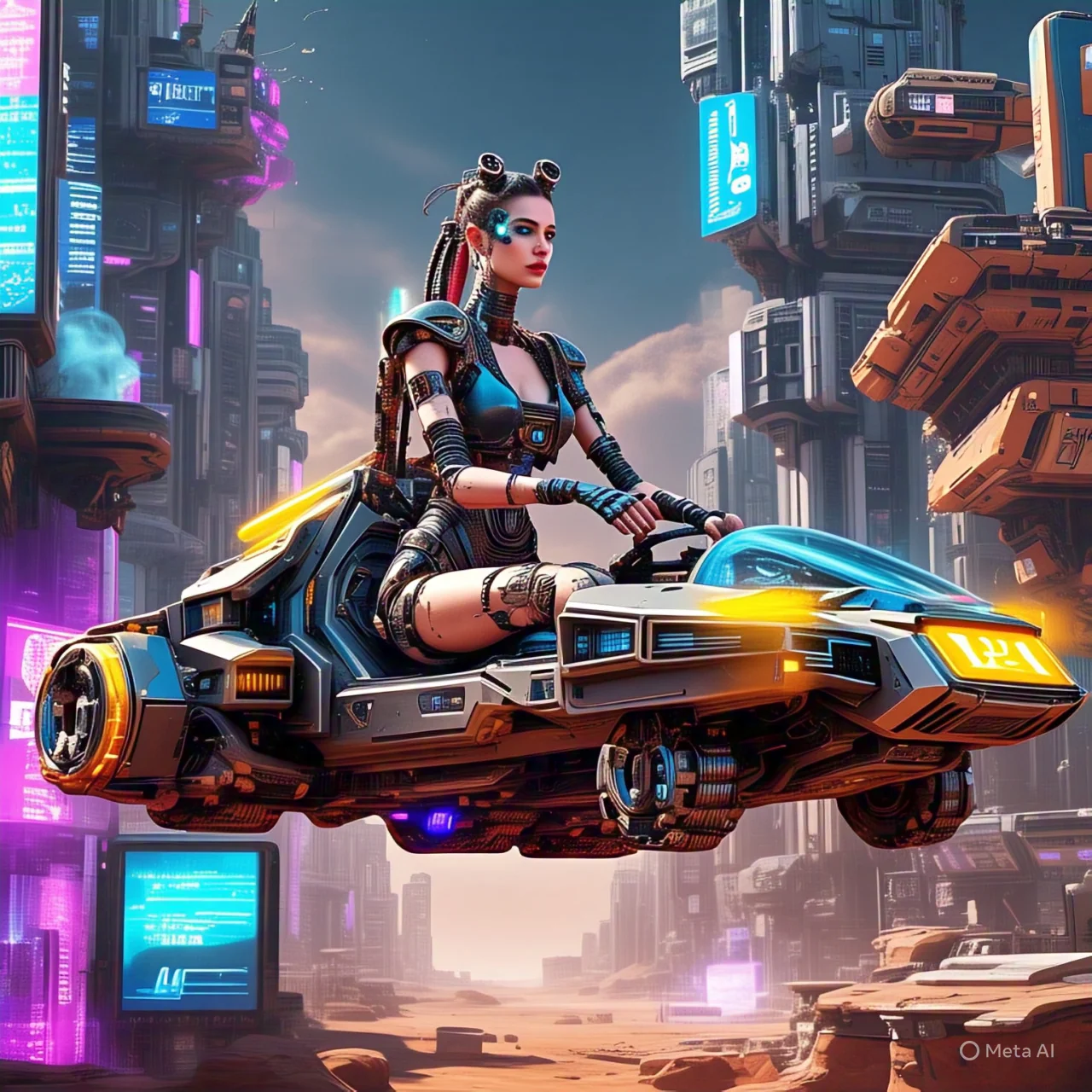 Steampunk-Cyberpunk world on Mars picture 1 of 3