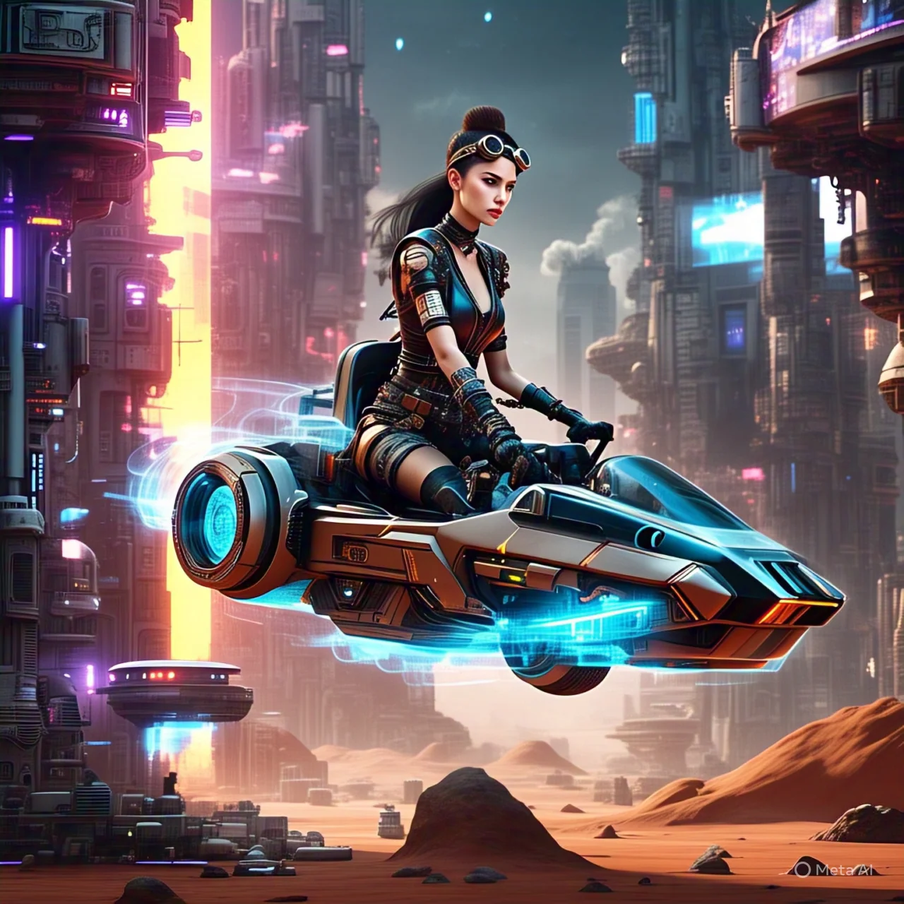 Steampunk-Cyberpunk world on Mars picture 3 of 3