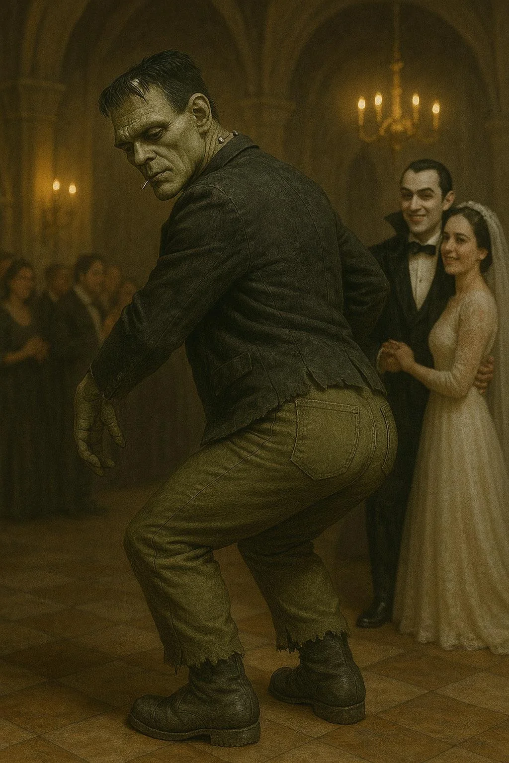 Frankenstein likes to get down at weddings picture 1 of 1