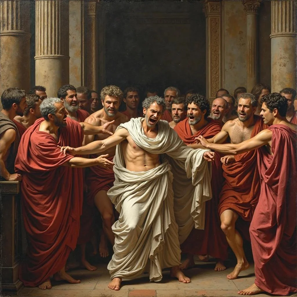 "The assassination of Julius Caesar in a Reinassance painting style" - Love making historical pieces! picture 2 of 2