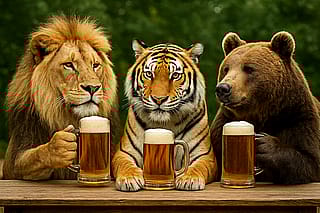 A beer amongst friends'