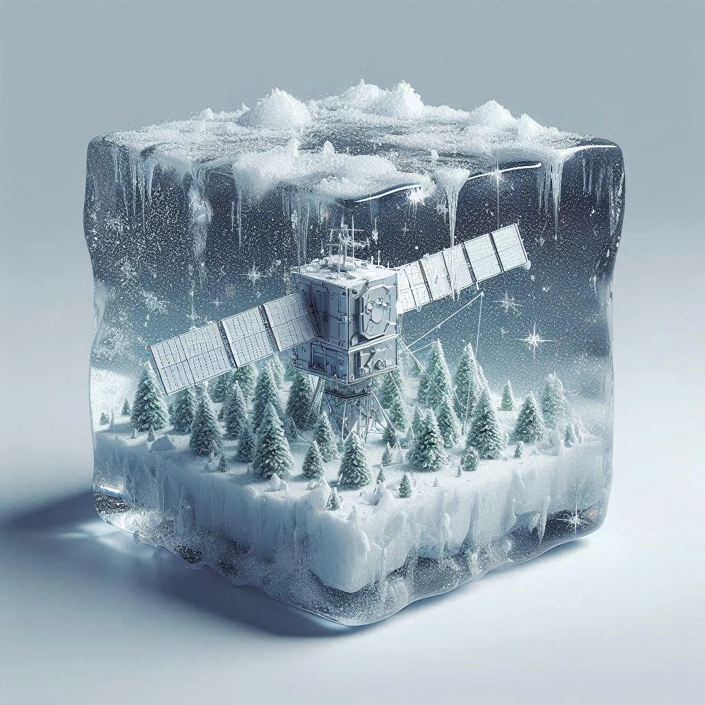 Satellite frozen in ice picture 1 of 1