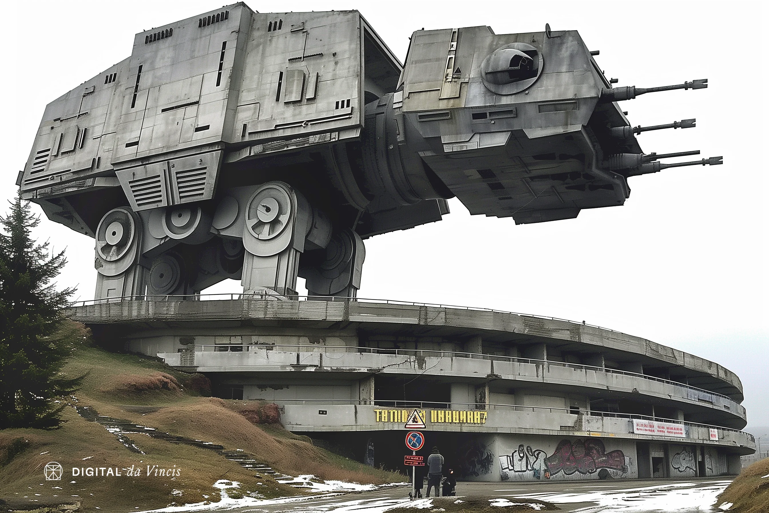 Star Wars but everything in the style of abandoned Soviet Brutalism monuments picture 9 of 10