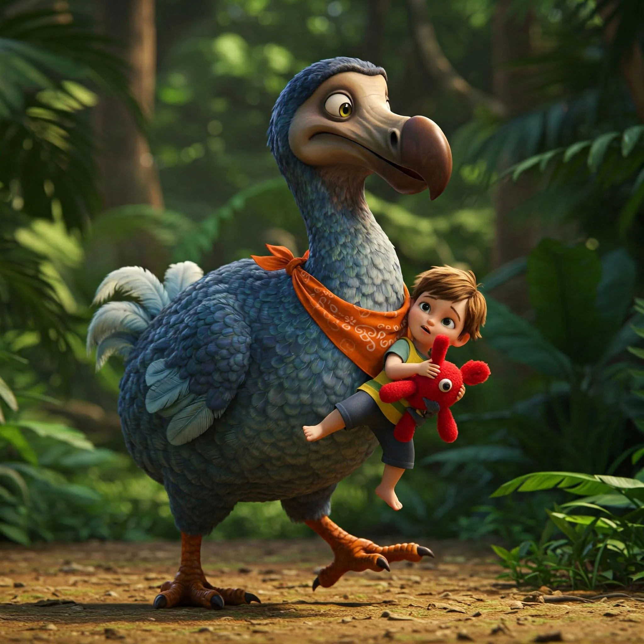A dodo that is an activist is saving a human child picture 1 of 1
