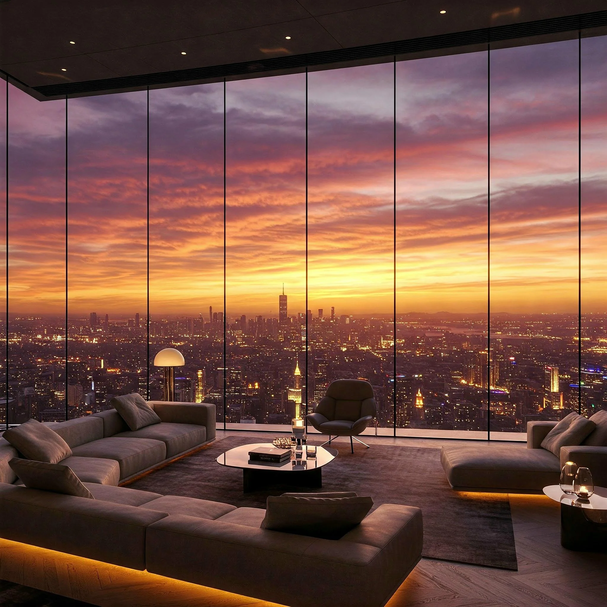 Sunset from the great hall of the skyscraper🌇 picture 3 of 3
