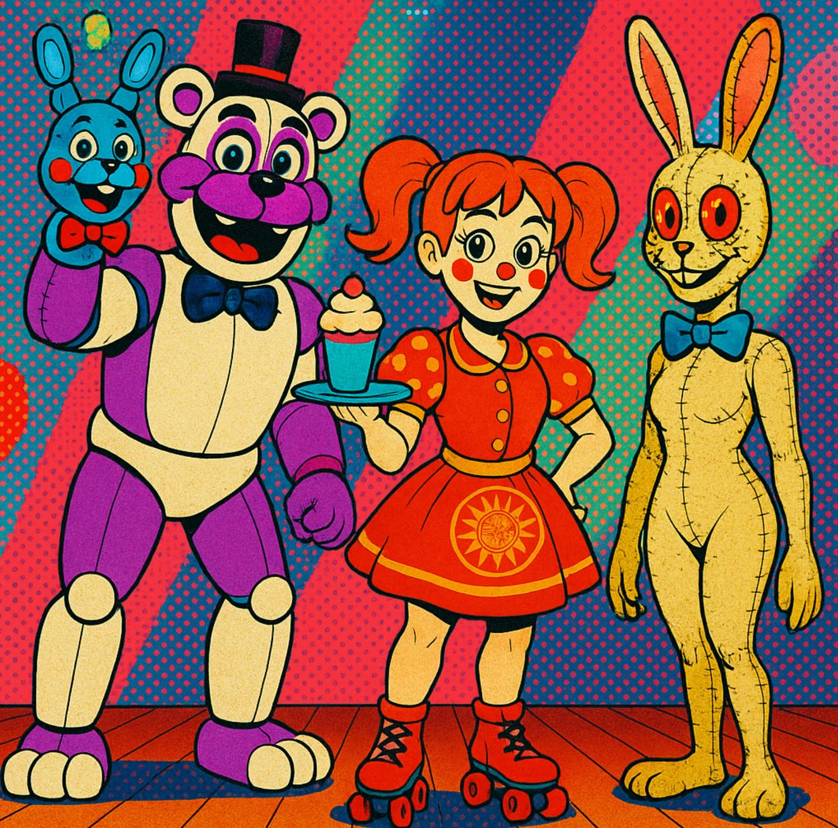 What do you think of this art FNAF art I made with ChatGPT? picture 1 of 1