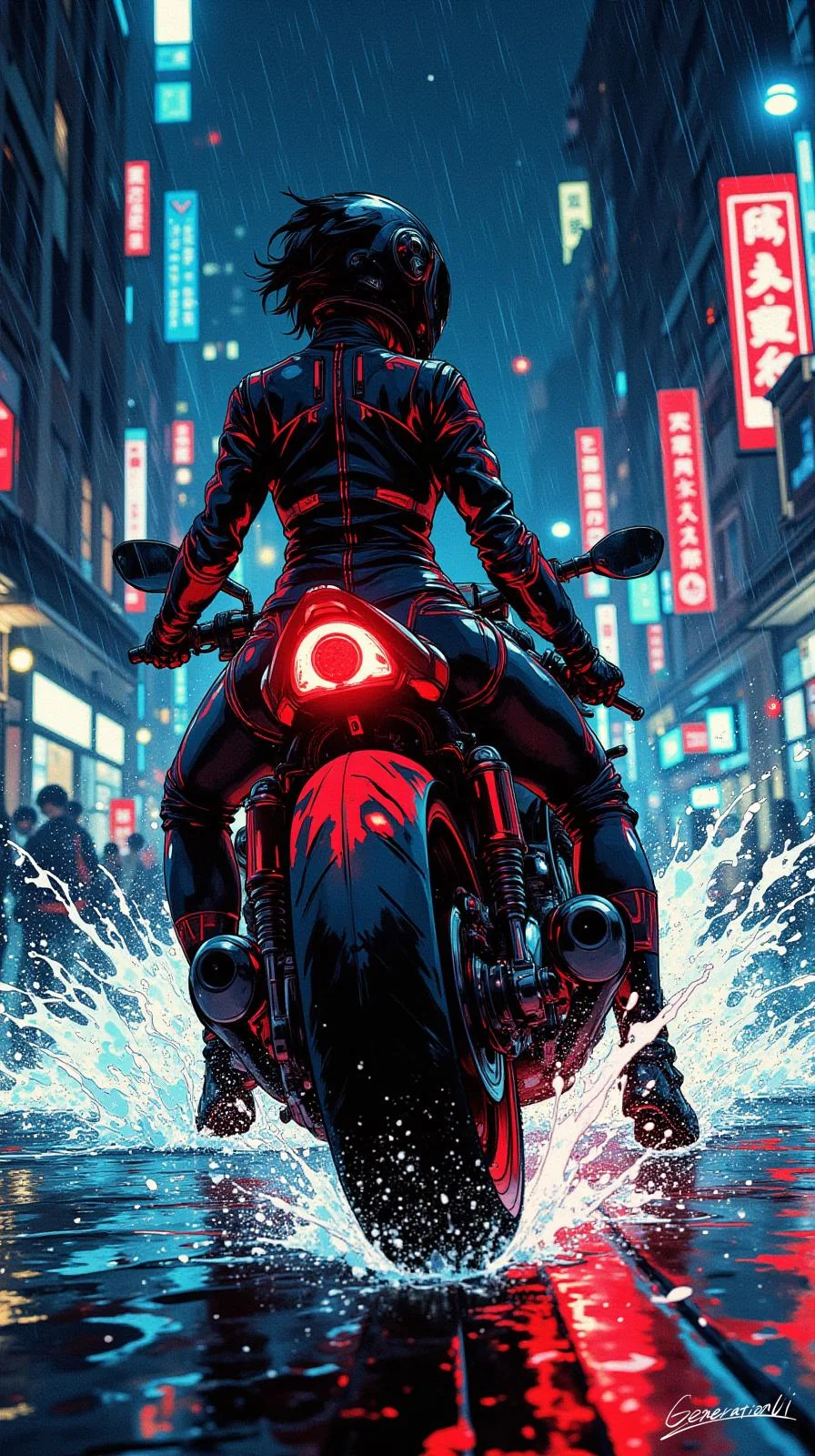 Red Splash Through the Darkness / Phone Wallpaper Archives picture 1 of 1