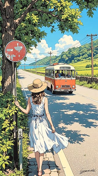 The Bus in Summer Colors / Phone Wallpaper Archives'