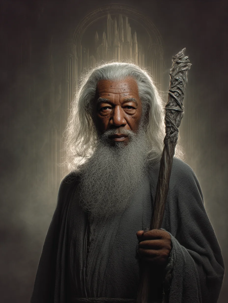 Morgan Freeman as Gandalf The Grey picture 1 of 2
