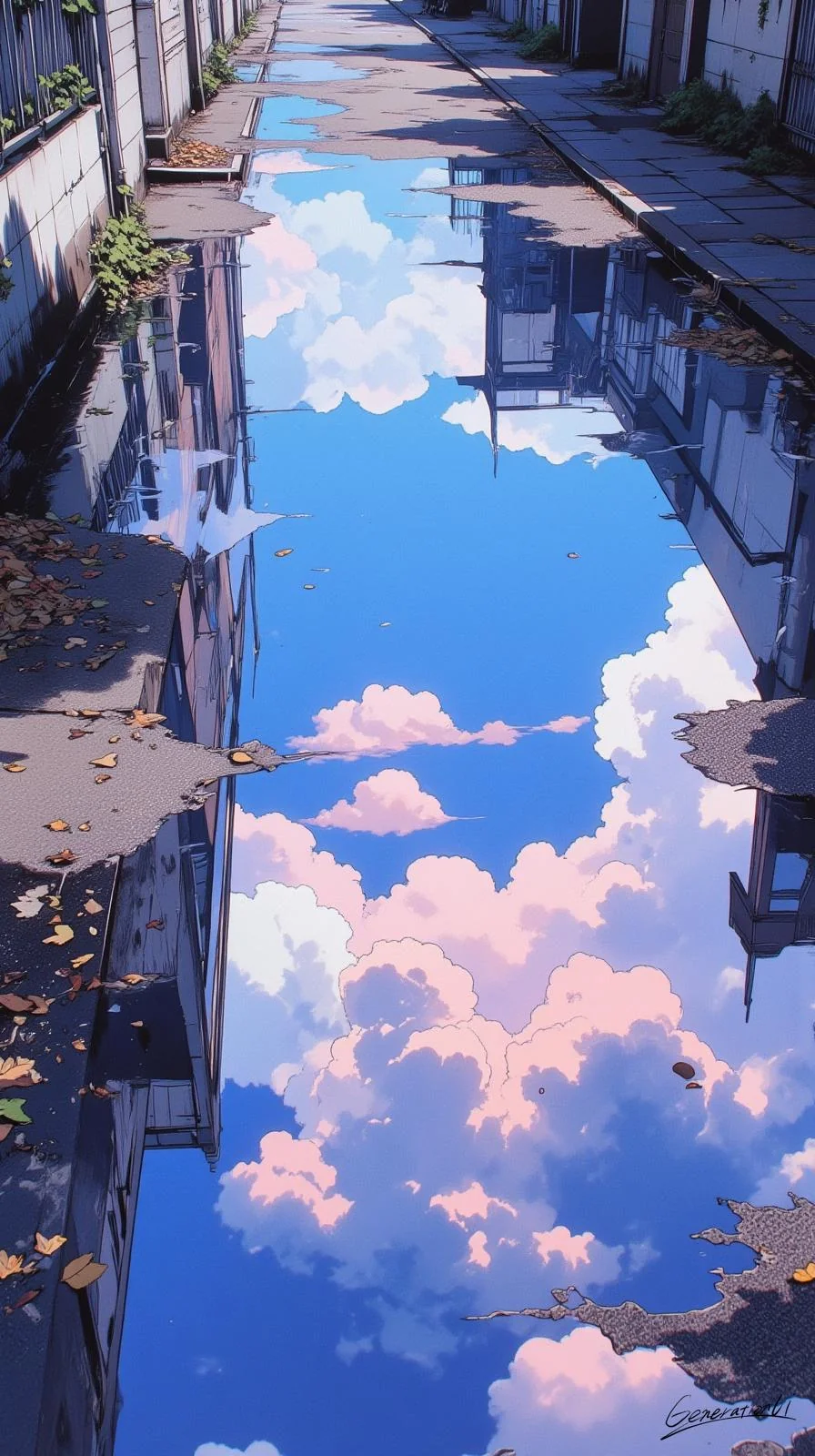 Blue Mirror After the Rain / Phone Wallpaper Archives picture 1 of 1