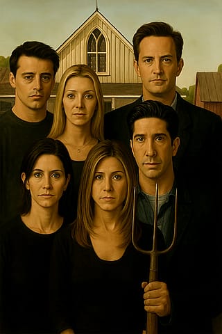 The Friends Cast as American Gothic'