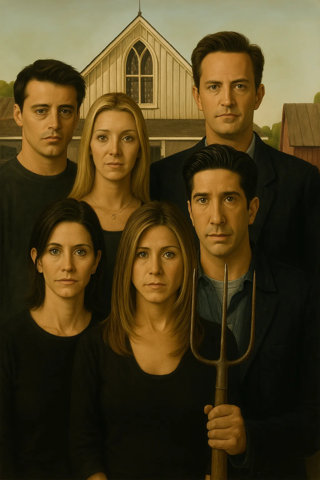 The Friends Cast as American Gothic picture 1 of 1