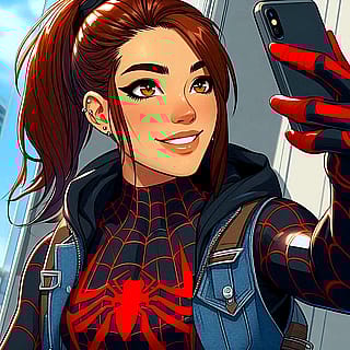 More images of Redback (Tanya Wilcox Townley) doing selfies.'
