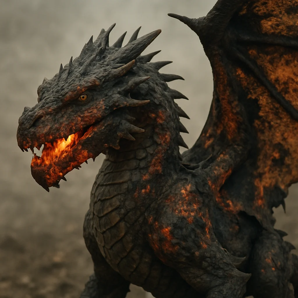 I always thought it would be cool to see a fire-breathing dragon whose scales are charred from the intense heat. Thanks, ChatGPT! picture 1 of 1