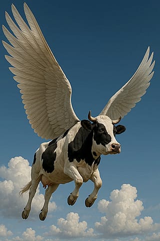 My marketing icon and logo (2nd slide) for a company called Holy Cow.'