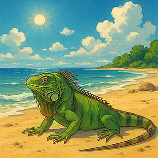 A cute iguana'