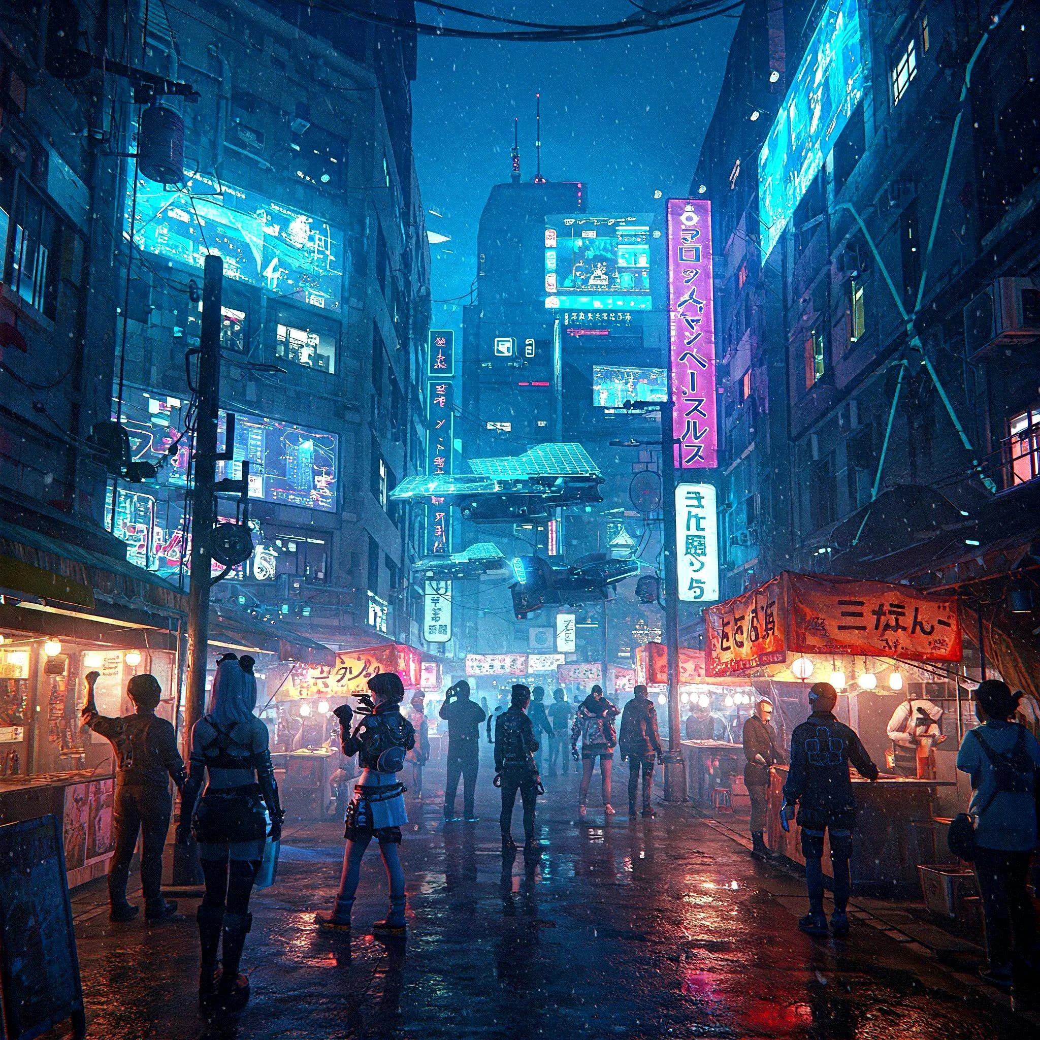 Neon lights and holograms in Japan. picture 5 of 6