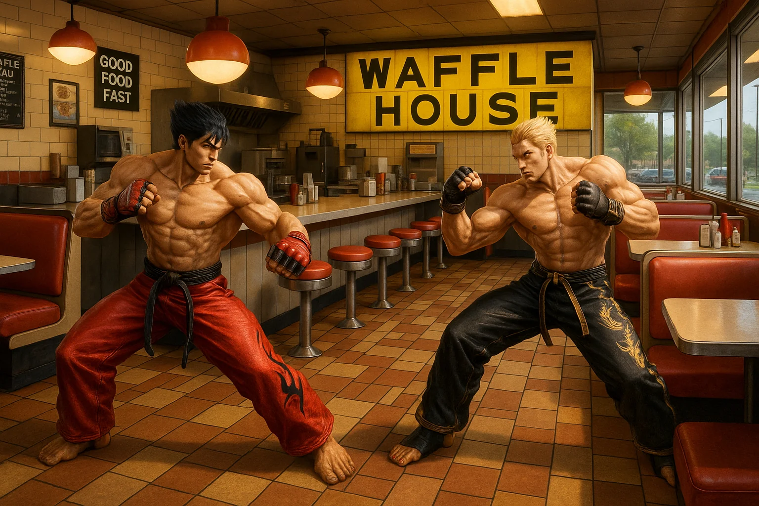 Tekken in a Waffle House picture 1 of 1