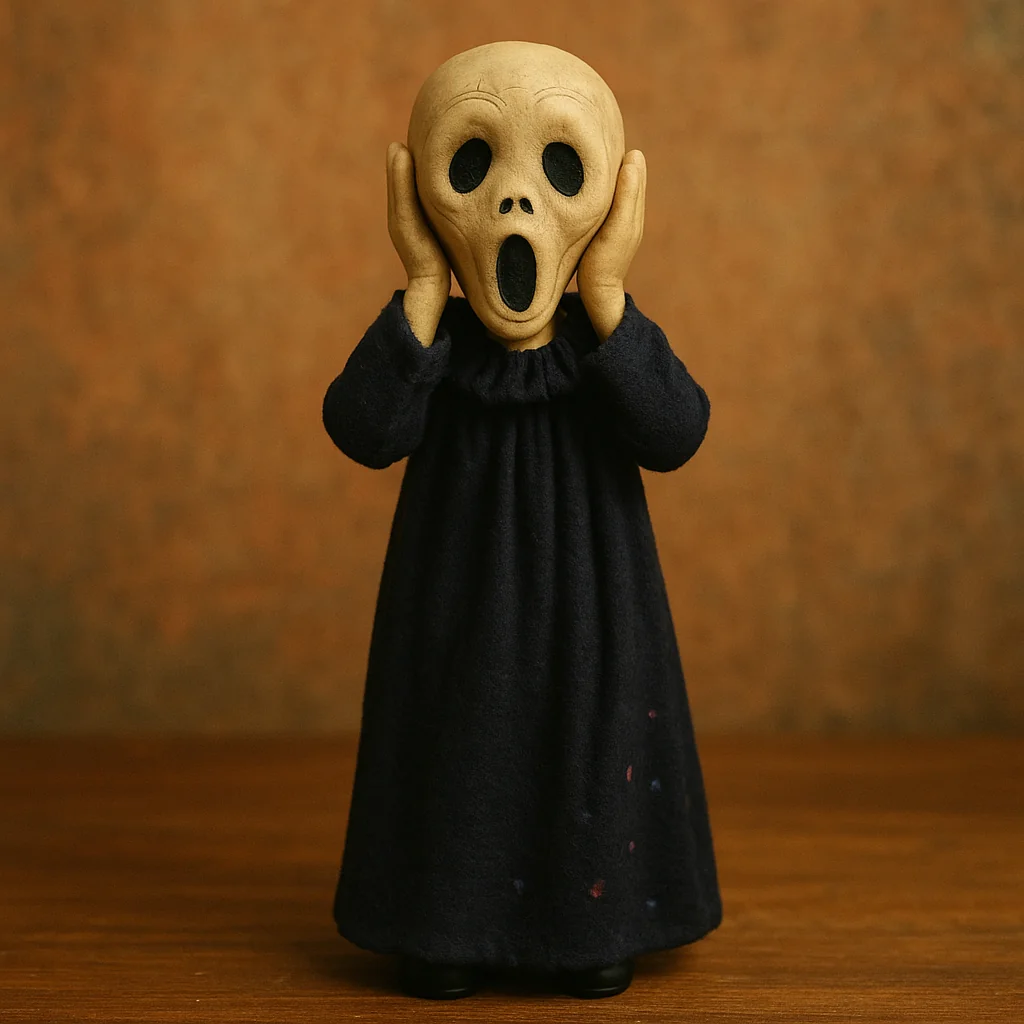 Scream painting figure, if it were made into a doll picture 1 of 2