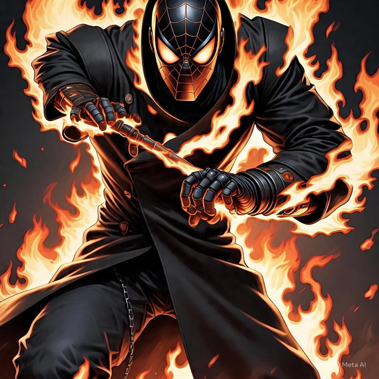 Spider-Man in fire picture 1 of 1
