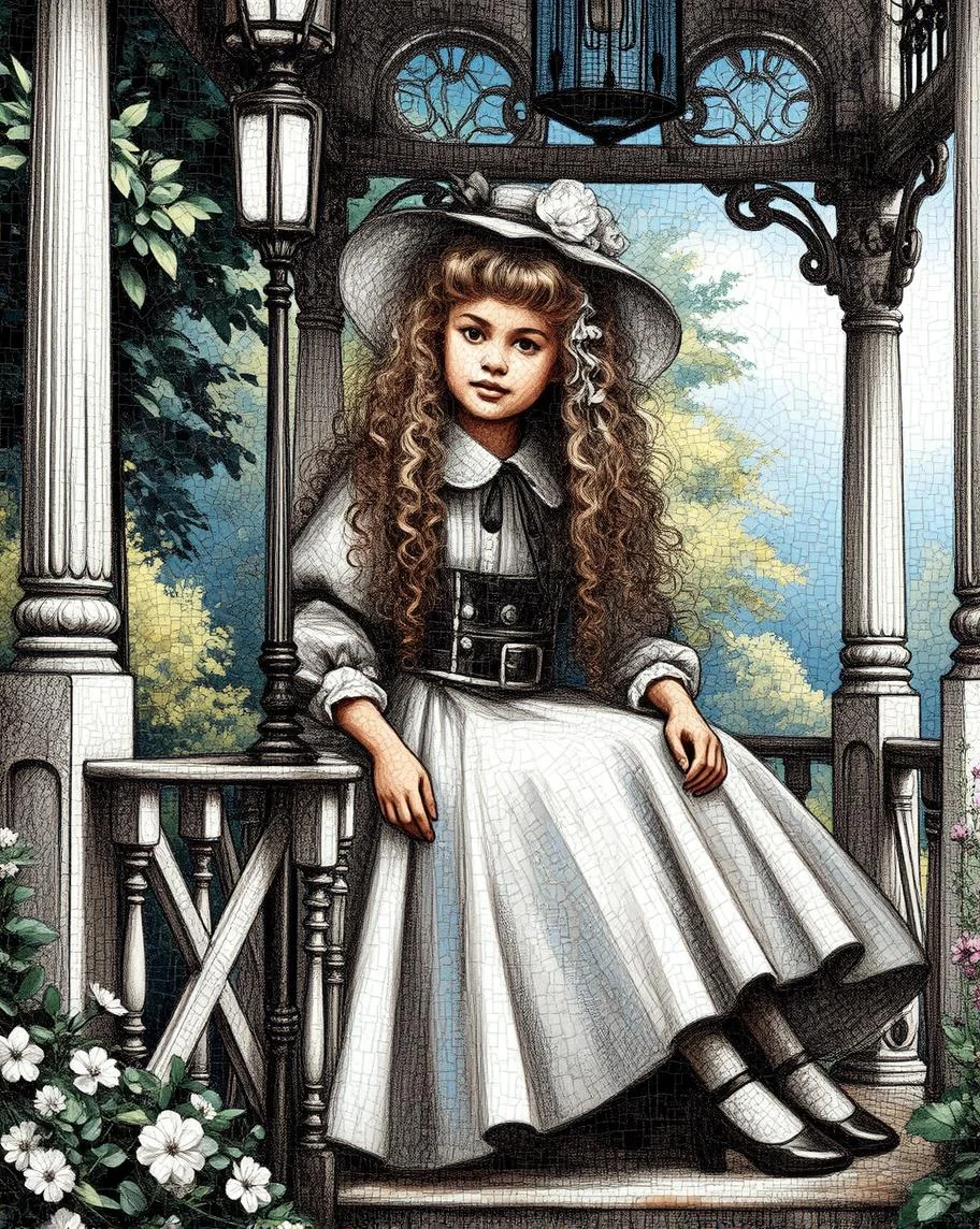 Girl in a gazebo picture 1 of 1