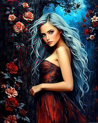 Roses by Starryai'