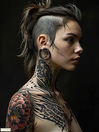 Girl with Tattoos'