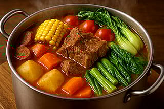 Reminiscing home. Beef Pochero'