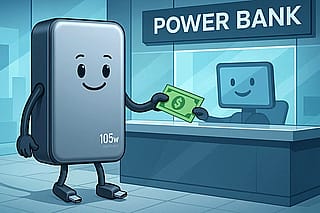 A Powerbank is Depositing Money at a Power Bank.'