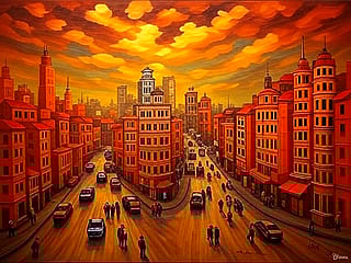 Sunset in Madrid'