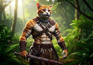 puss in jungle. Made by simplified'