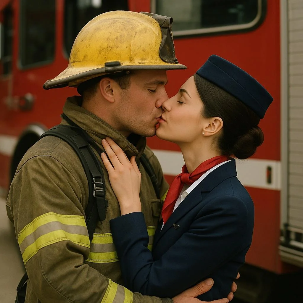Firefighter and flight attendant romance picture 4 of 4