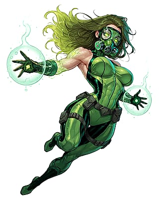 Here is a supervillain I'm working on - Toxica'
