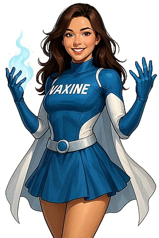 Here's a superhero to defeat that dude's super villain (Toxica) - Vaxine'