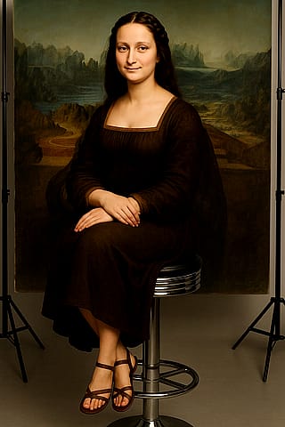 The Mona Lisa, but da Vinci had invented modern electric lighting, digital photography, etc'