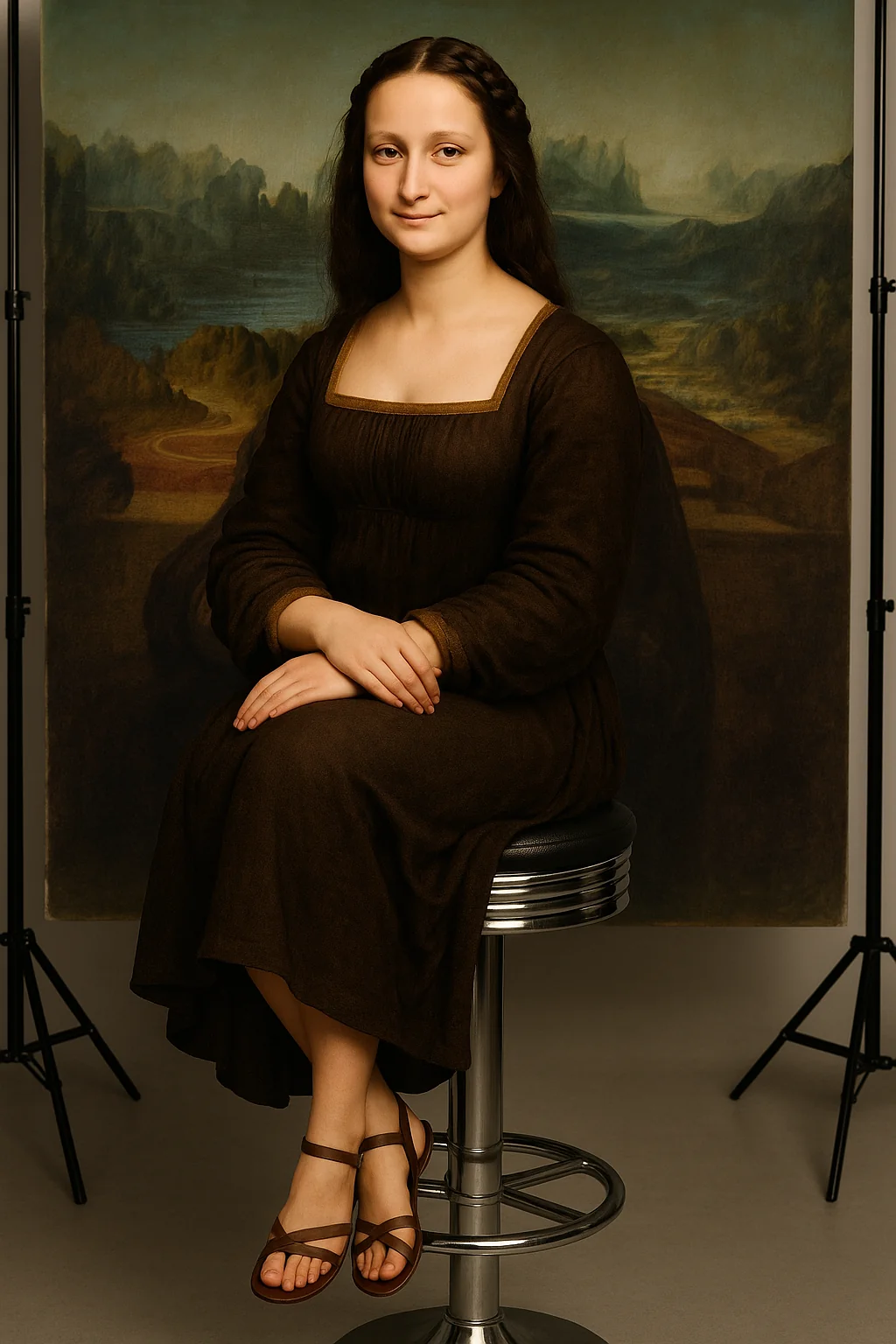 The Mona Lisa, but da Vinci had invented modern electric lighting, digital photography, etc picture 1 of 1