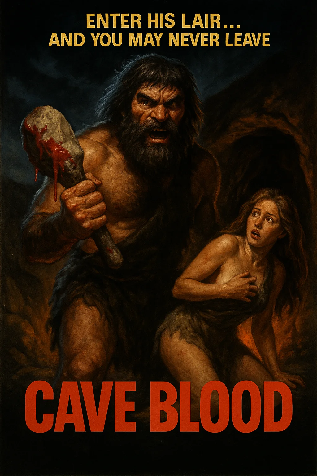 Poster for a prehistoric slasher film ☠ picture 2 of 2